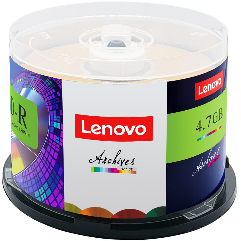 联想 DVD-R 光盘/刻录盘 16速4.7GB 台产档案系列 桶装50片按（桶）销售