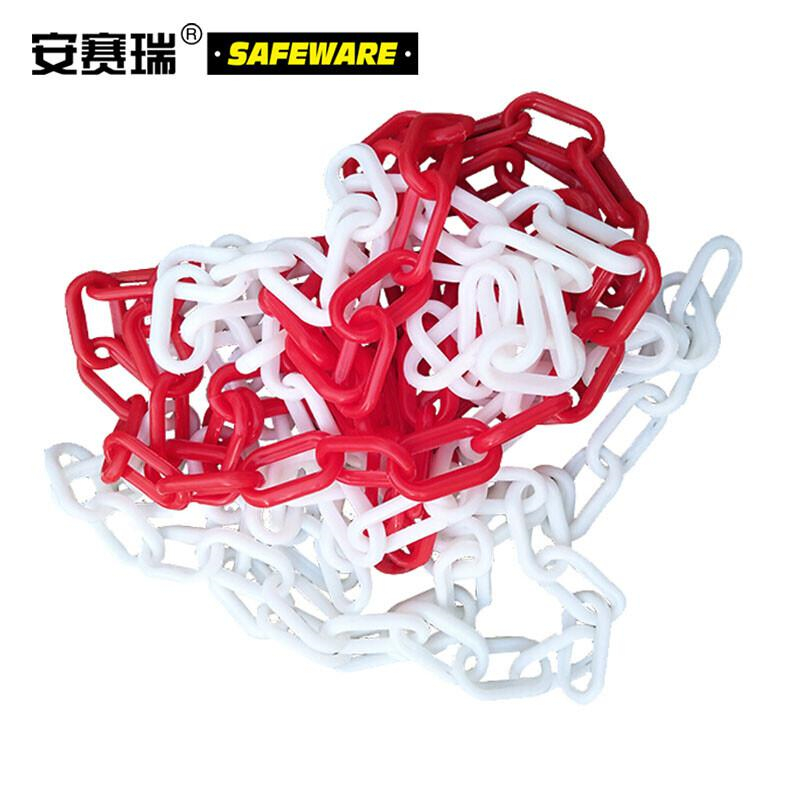 安赛瑞 10547 红白塑料链条 （5条装）长3m 红/白按（包）销售