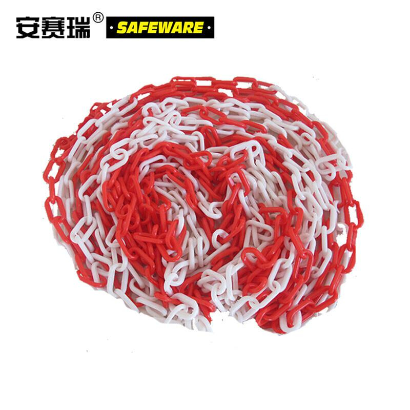 安赛瑞 10547 红白塑料链条 （5条装）长3m 红/白按（包）销售