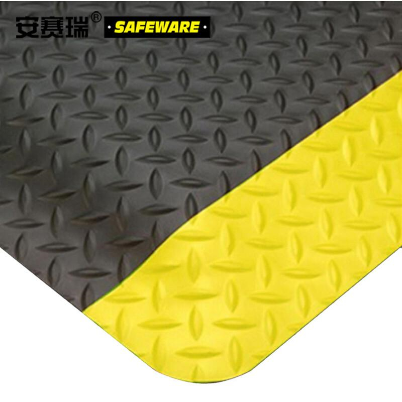 安赛瑞 10949 工业警示防滑地垫 (单个装)加厚耐压耐磨发泡PVC脚垫 60×90cm黑黄按(块)销售 安赛瑞 10949 工业警示防滑地垫 (单个装)加厚耐压耐磨发泡PVC脚垫 60×90cm黑黄按(块)销售