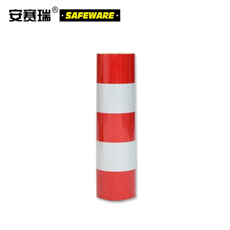 安赛瑞 13460 加厚款电线杆防撞反光贴膜 （3红2白） 50cm×50m 厚28μm 铝基膜按（张）销售