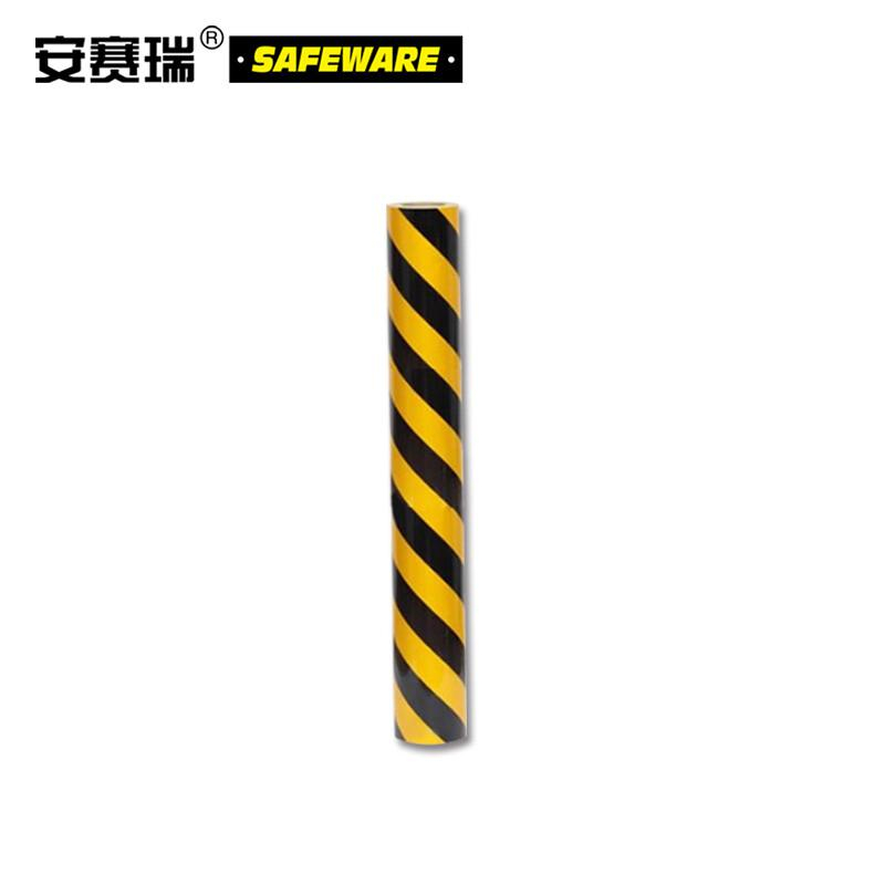 安赛瑞 13462 加厚款电线杆防撞反光贴膜 （黄黑条纹） 50cm×46m 厚18μm PET基材按（张）销售