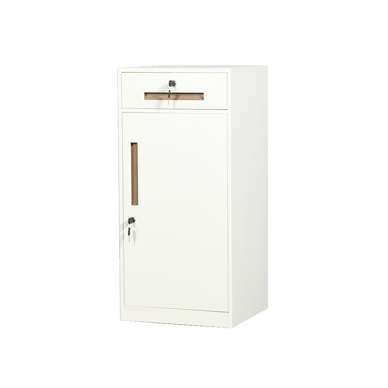 臻远 ZY-TPGA-4 钢制带锁铁皮柜资料柜储物柜 一抽白色 850*400*400mm按个销售