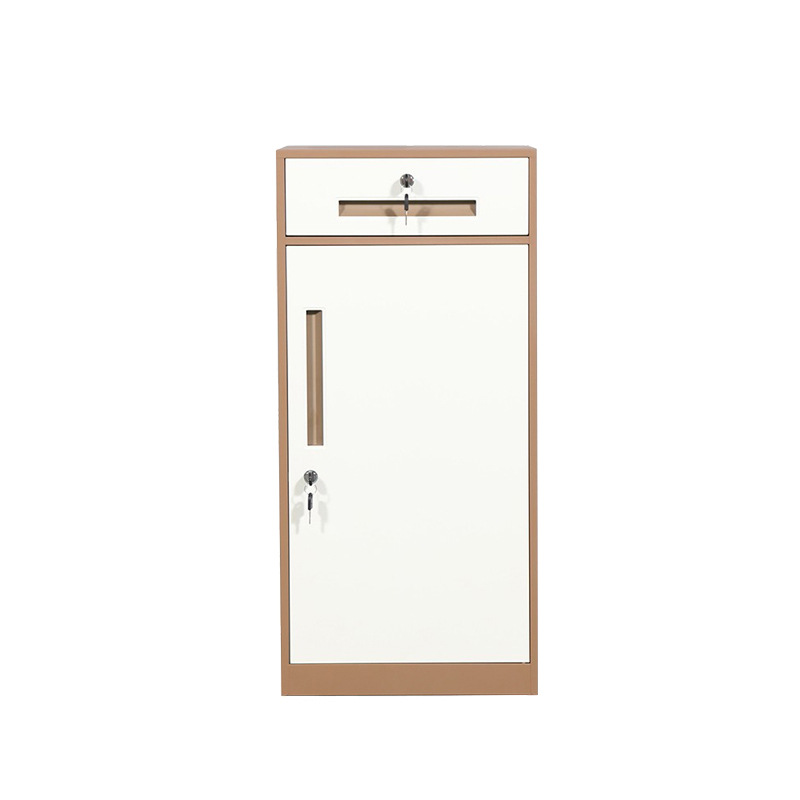 臻远 ZY-TPGA-6 钢制带锁铁皮柜资料柜储物柜 一抽咖色 850*400*400mm按个销售