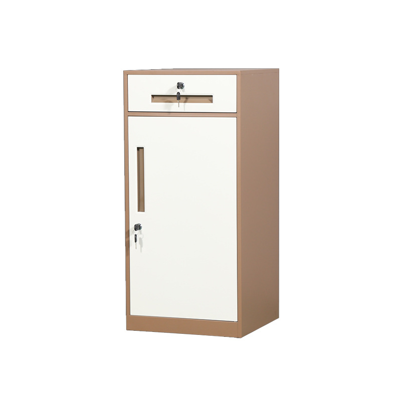 臻远 ZY-TPGA-6 钢制带锁铁皮柜资料柜储物柜 一抽咖色 850*400*400mm按个销售