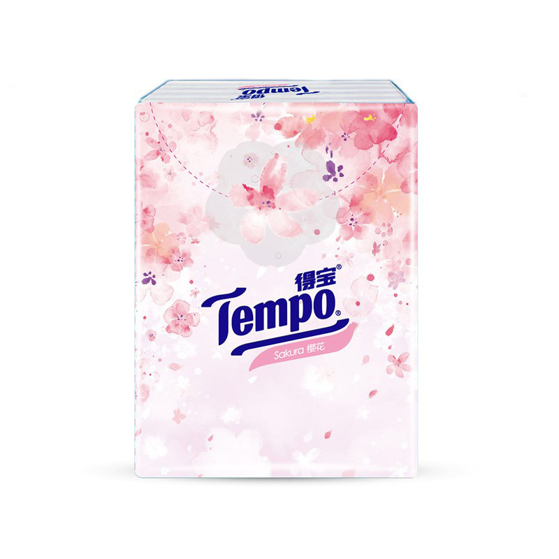 得宝 T0131 迷你手帕纸樱花香味 12包*4层*7P 白色按（条）销售