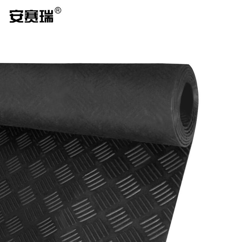 安赛瑞 16094 10KV高压绝缘地垫 （1×10m） 5mm 黑色五杠按（个）销售