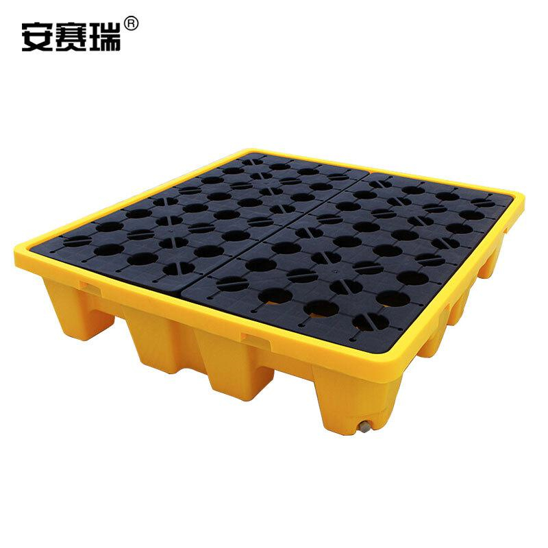 安赛瑞 25854 四桶盛漏托盘 容量240L 可叉车操作 130×130×30cm按（个）销售