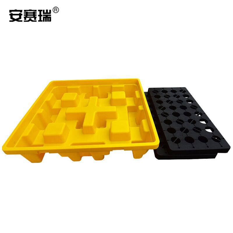 安赛瑞 25854 四桶盛漏托盘 容量240L 可叉车操作 130×130×30cm按（个）销售