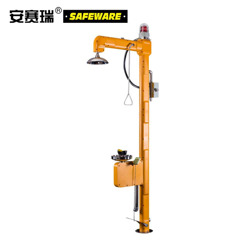 安赛瑞 21670 电加热复合式冲淋洗眼器 304不锈钢，保温防冻作用，黄色，  符合美标ANSI Z358.1-2014按（台）销售