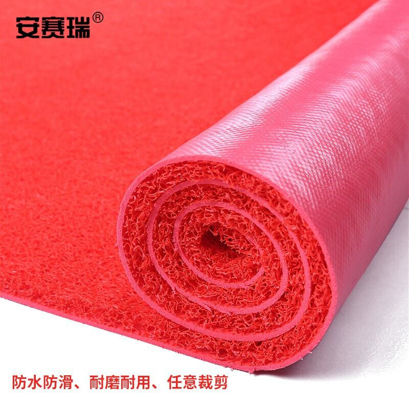 安赛瑞 12651 PVC丝圈防滑走道垫 1.2×6m 红按（件）销售