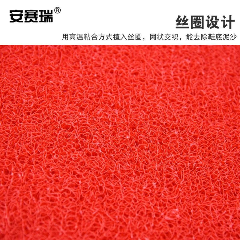安赛瑞 12651 PVC丝圈防滑走道垫 1.2×6m 红按（件）销售