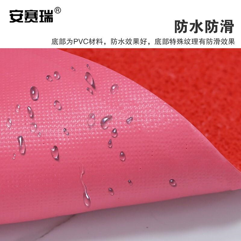 安赛瑞 12651 PVC丝圈防滑走道垫 1.2×6m 红按（件）销售