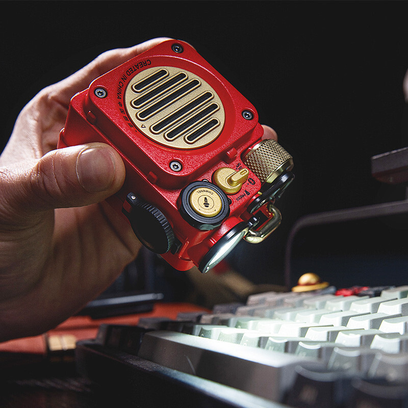 猫王 MAOKING MW-PVX 野性mini便携蓝牙小音响 60.8*35.7*77.9mm 大红色按个销售