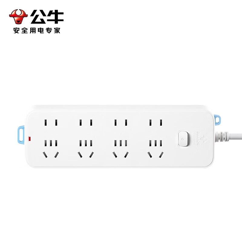 公牛 GN-B6440（新） B6系列 带儿童保护门 排插 总控八联 5米 白色按（个）销售