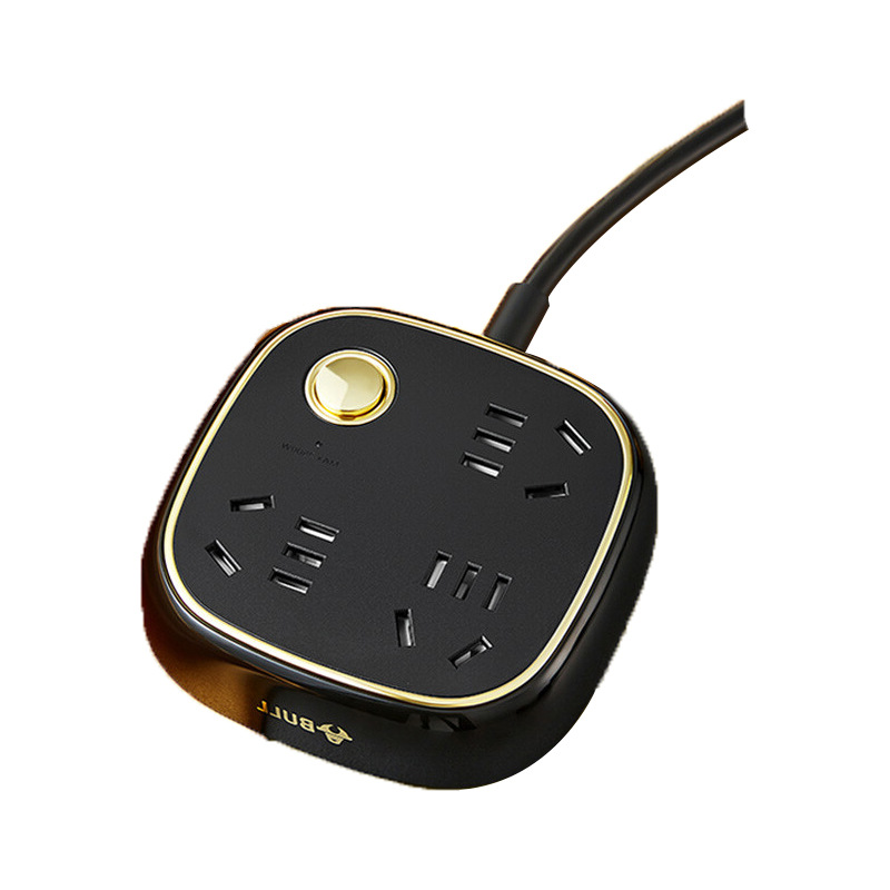 公牛 GN-R6030 复古插座 总控三联  1.5米 黑色按个销售