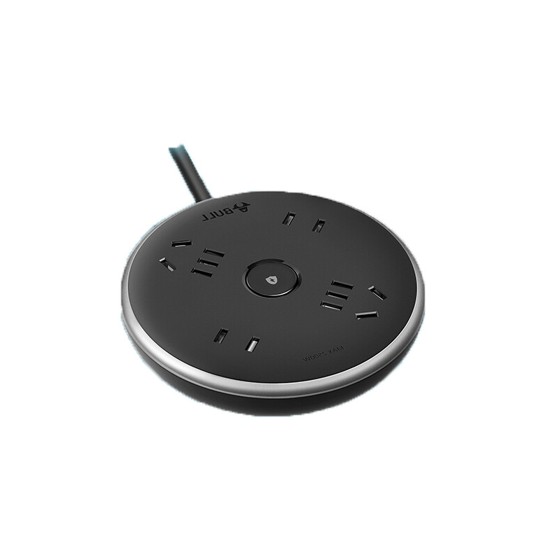 公牛 GN-R6220 飞碟插座 总控四联 1.5米 黑色按个销售