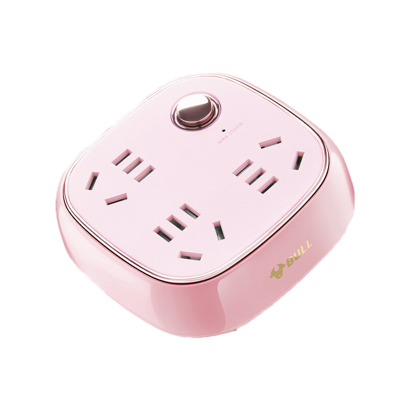 公牛 GN-R6030 复古插座 总控三联 樱花粉 1.5米按个销售