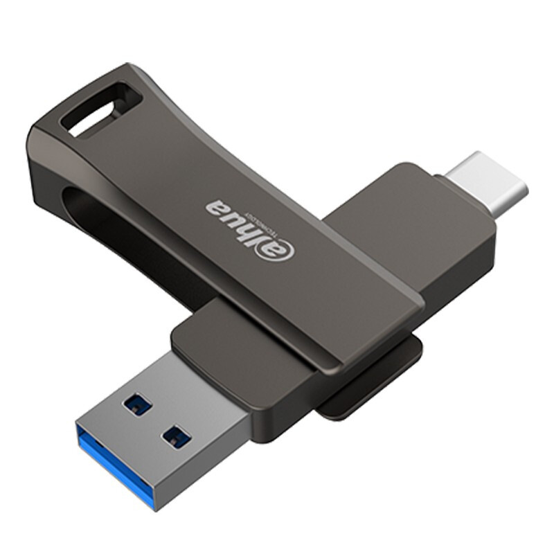 大华 DH-USB-P629-32-32GB 便携双接口金属U盘 Type-C USB3.2 灰色按个销售