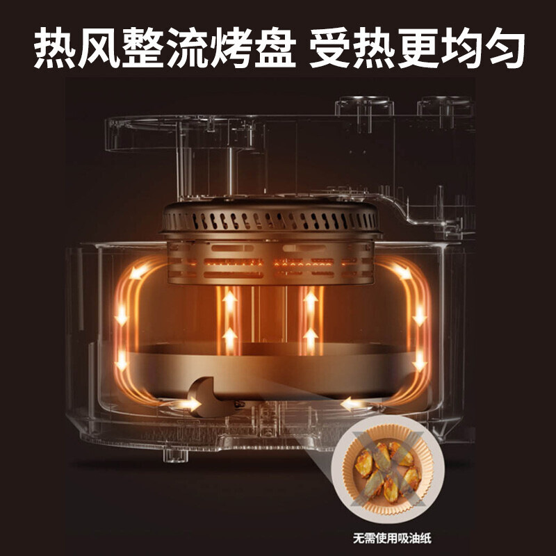九阳 KL55-VF739 空气炸锅 5.5L 黑色按（台）销售