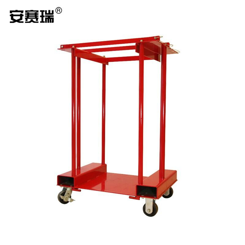 安赛瑞 16260 气瓶架 4瓶容量红色带刹车轮按（个）销售
