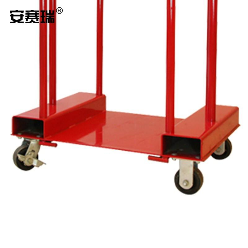 安赛瑞 16260 气瓶架 4瓶容量红色带刹车轮按（个）销售