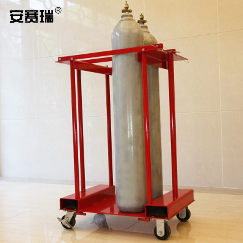 安赛瑞 16260 气瓶架 4瓶容量红色带刹车轮按（个）销售