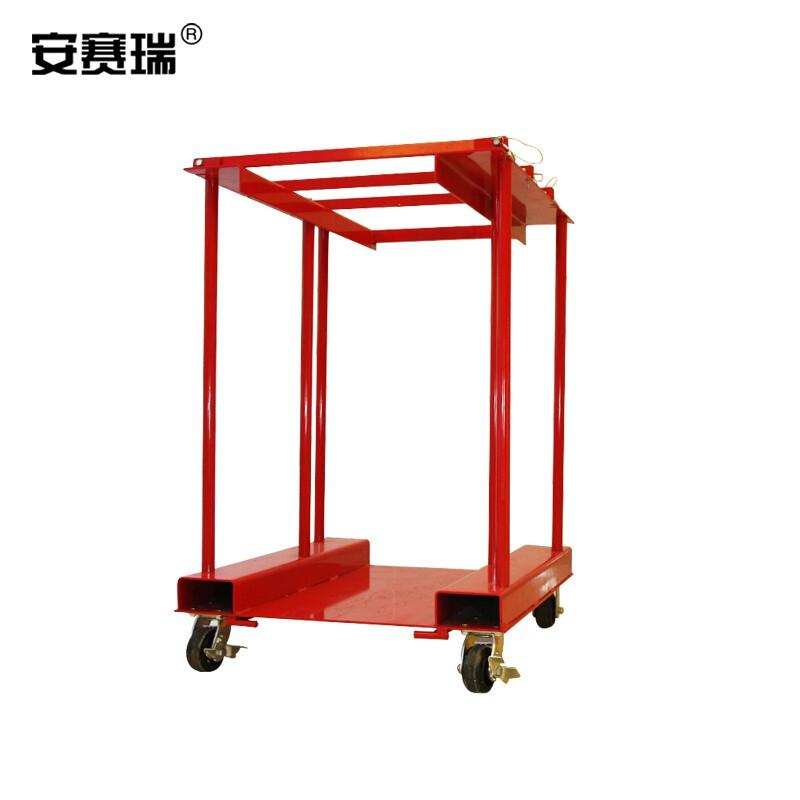 安赛瑞 16264 气瓶架 8瓶容量红色带刹车轮按（个）销售