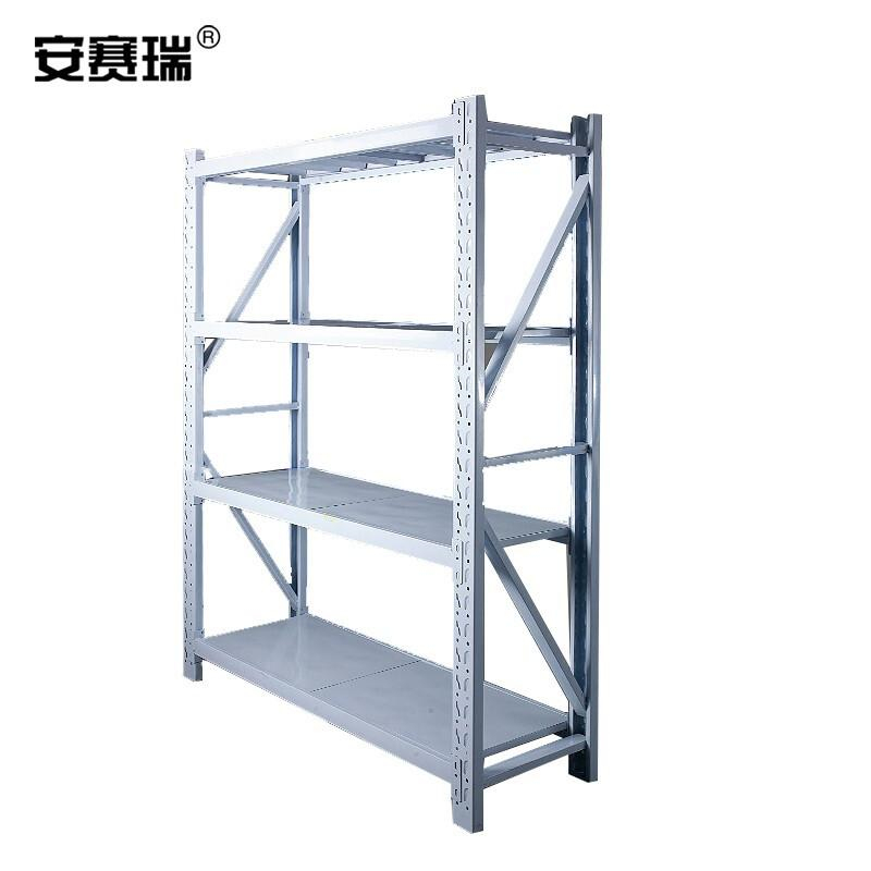 安赛瑞 13325 钢制四层仓储货架 白色100*40*200cm100kg/层按（套）销售