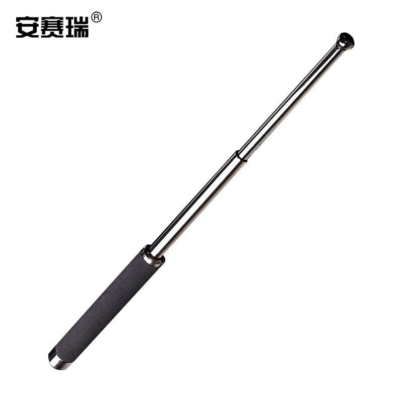 安赛瑞 310380 保安三节伸缩棍 黑色合金钢26寸按（个）销售