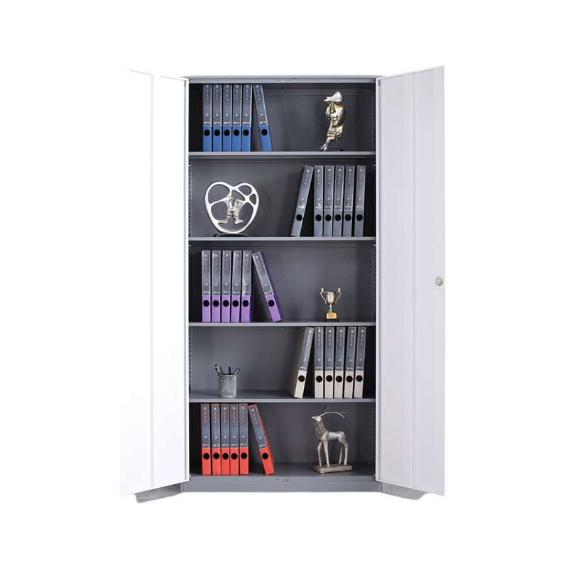 悦山 YSOA1fo04-06HTB 加厚文件柜 灰框白门对开文件柜 900*400*1850mm按个销售