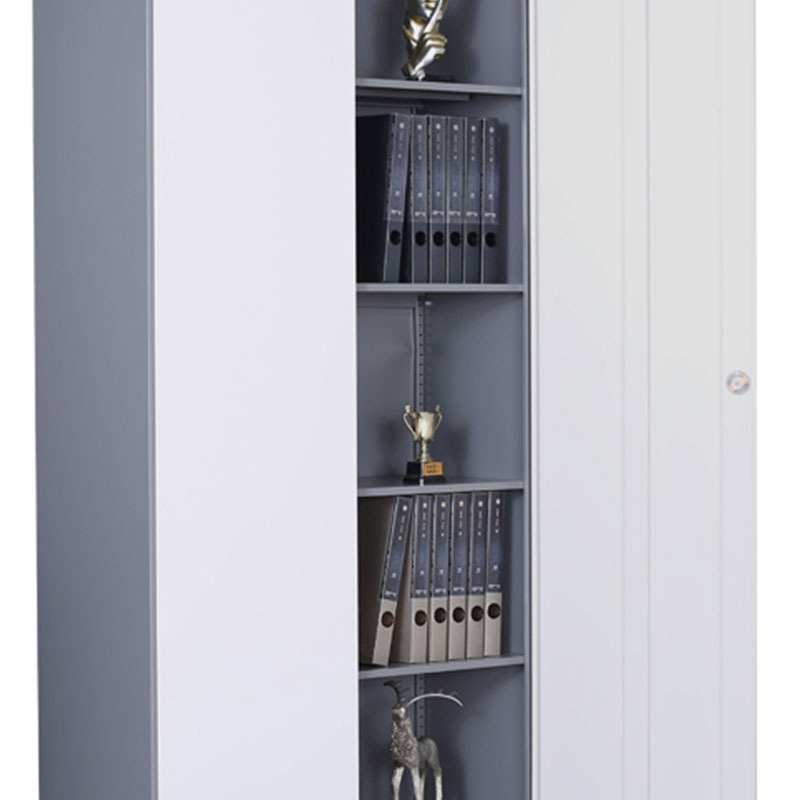 悦山 YSOA1fo04-06HTB 加厚文件柜 灰框白门对开文件柜 900*400*1850mm按个销售