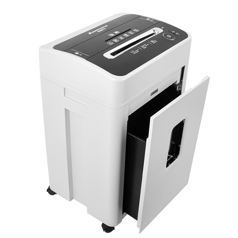 三木 HM812 碎纸机 25L 白色 （单次12张 持续35分钟 德标5级保密 碎纸效果2*12mm）按（台）销售