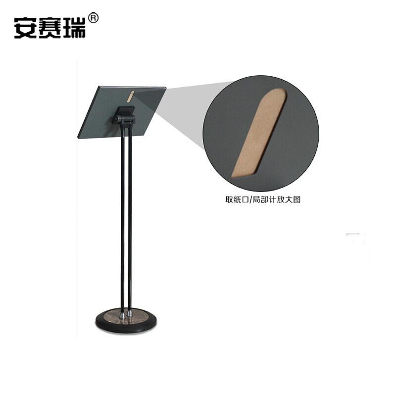 安赛瑞 28933 黑色双杆立式展示牌 注意 进入前必须佩戴口罩 A4横款立式按（个）销售