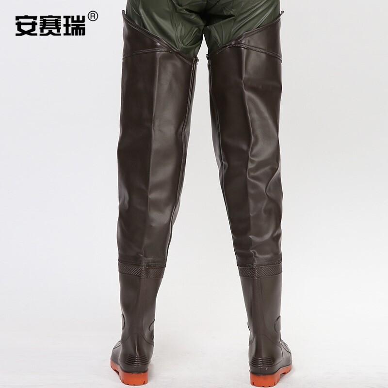 安赛瑞 300543 高筒过膝雨靴 褐色 40码按双销售
