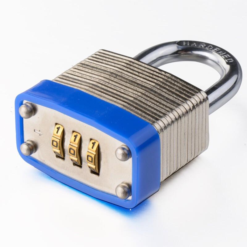 海斯迪克 HKL-123 防盗千层钢锁底部密码锁 大号三位按件销售