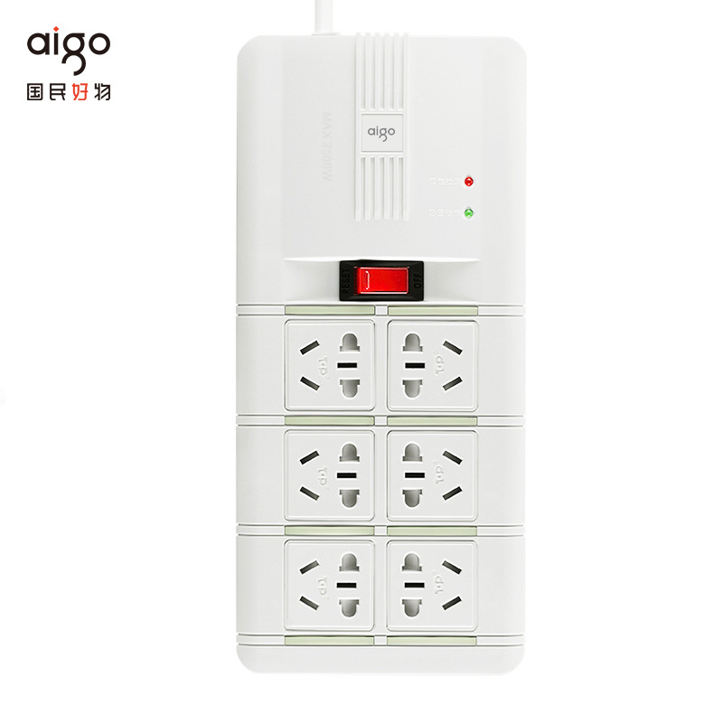 爱国者 S1K6 防雷插座 六联总控 3米按个销售