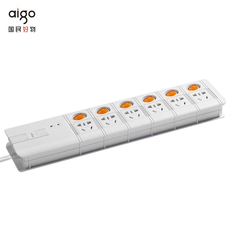 爱国者 S6K6 防雷插座 六联分控 3米按个销售