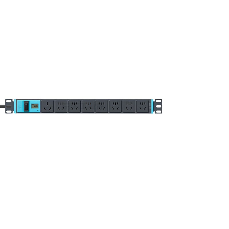 公牛 GNE-108D PDU机柜插座 八联总控3米 16A大功率 蓝黑色按个销售