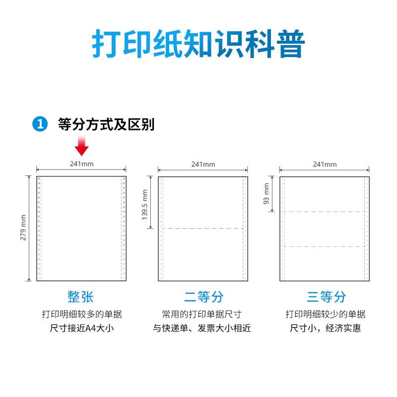 得力 N241-2 塞纳河电脑打印纸 (CS彩色撕边) 1000页/箱按箱销售