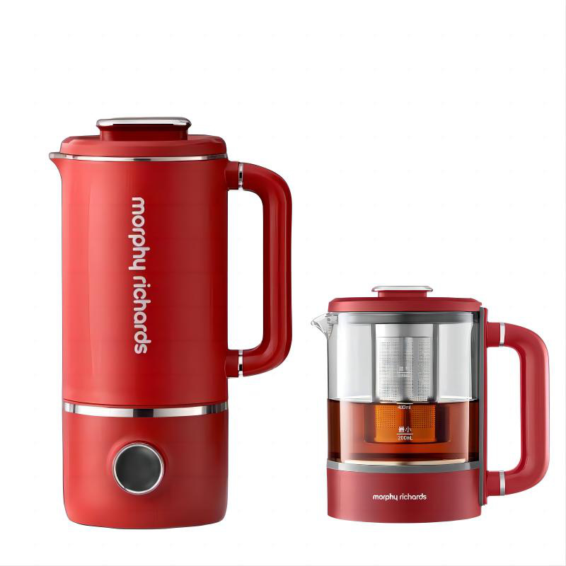 摩飞 MR8200+MR1083 多功能豆浆机养生壶一机两用（破壁机+养生壶套装） 0.6L+0.6L 红色按（台）销售