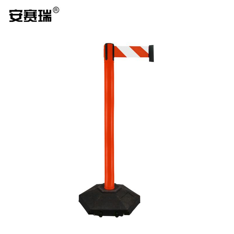 安赛瑞 25607-2 带轮型塑料伸缩隔离柱 （2个装）红/白按（包）销售