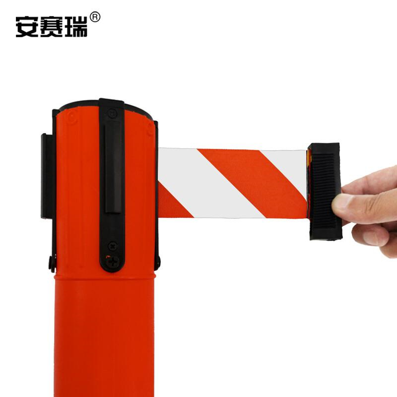 安赛瑞 25607-2 带轮型塑料伸缩隔离柱 （2个装）红/白按（包）销售