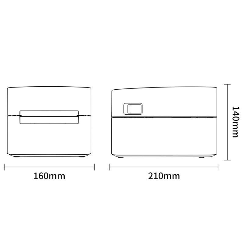 得力 DL-720W(NEW) 条码标签打印机 180mm/s 白色按台销售