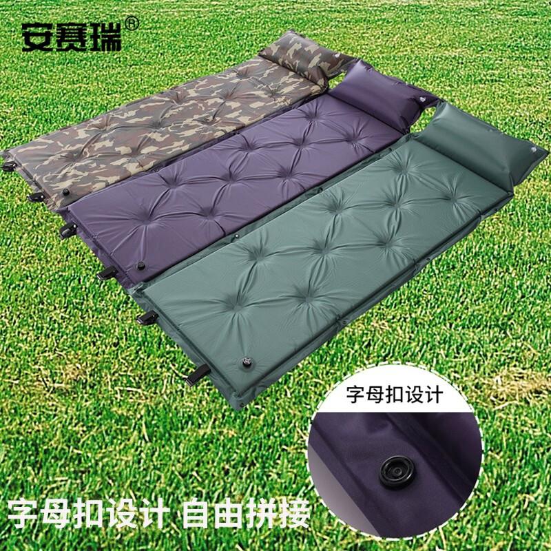 安赛瑞 1G00032 自动充气垫 户外防潮垫 单人 高人加厚5cm 蓝色按（个）销售