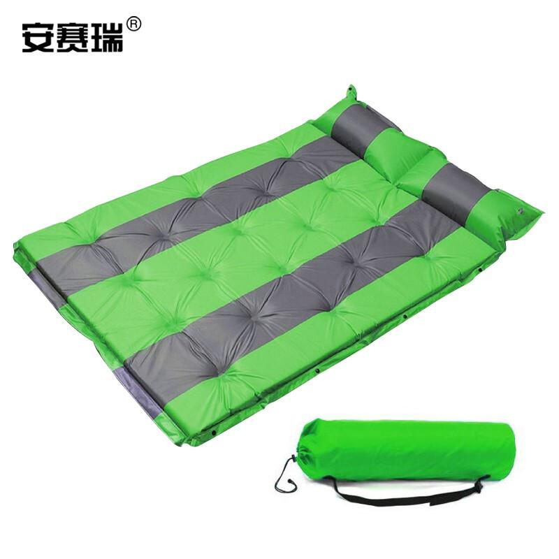 安赛瑞 1G00038 自动充气垫 户外防潮垫 双人 厚3cm 绿灰色按（个）销售