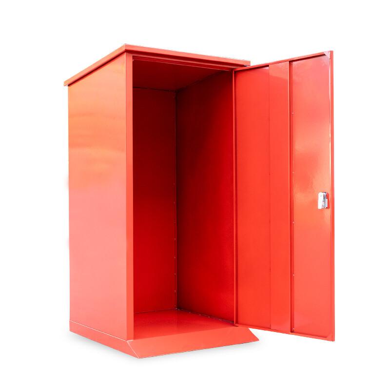 轰烈消防 红色铁质1.2mm厚 1170mm*680mm*575mm 推车式干粉灭火器箱 (空箱) 可容纳单个35kg灭火器按个销售