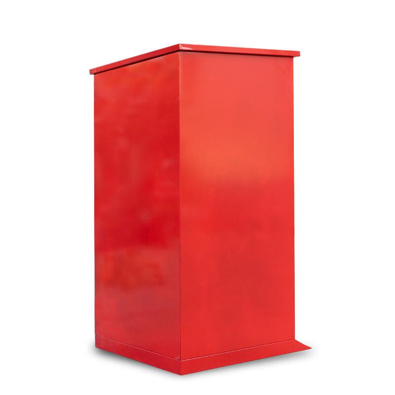 轰烈消防 红色铁质1.2mm厚 1170mm*680mm*575mm 推车式干粉灭火器箱 (空箱) 可容纳单个35kg灭火器按个销售