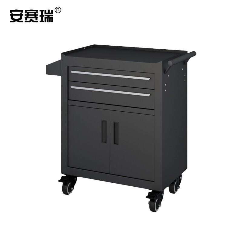 安赛瑞 200223 汽修工具车 重型工具柜推车 （2抽柜黑色）按辆销售