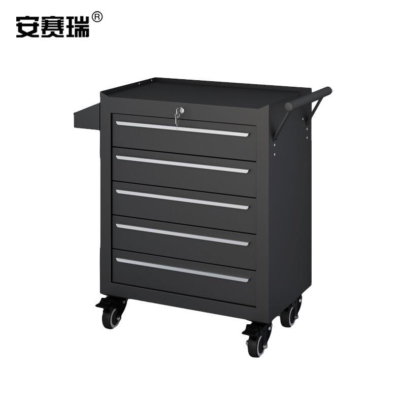 安赛瑞 200227 汽修工具车 重型工具柜推车 （5抽柜黑色）按辆销售